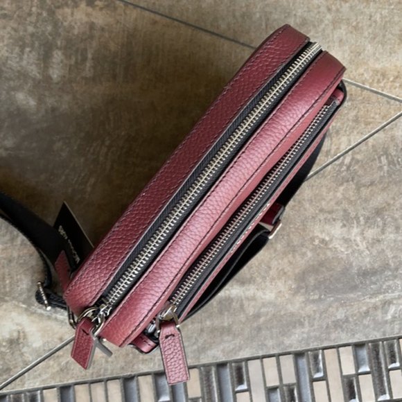 Michael Kors Cooper Utility Crossbody Leather Merlot - Picture 4 of 16